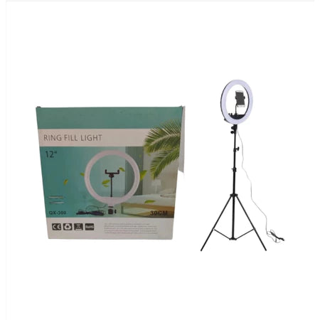Ring Light Led Iluminador /12/ Polegadas Completo com Tripé 210cm