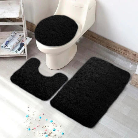 Jogo De Banheiro 03 Peças Peludo Luxo