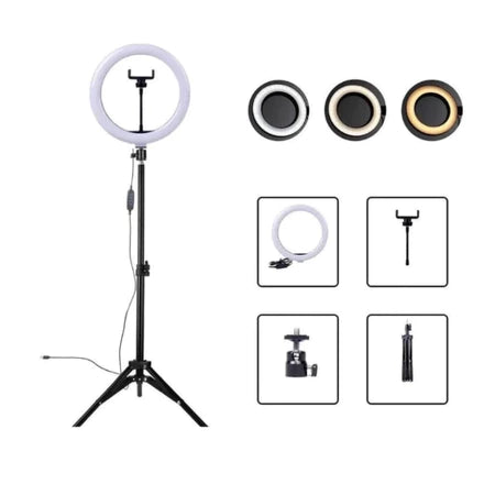 Ring Light Led Iluminador /12/ Polegadas Completo com Tripé 210cm